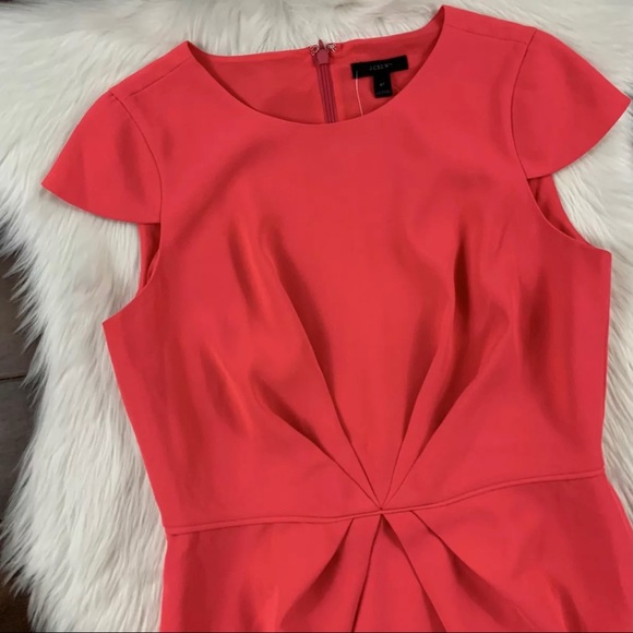 NWT J.Crew 8T Pink Pleated Dress in 365 Crepe - Picture 3 of 8